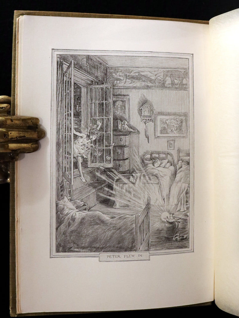 1911 Rare PETER PAN First Edition - PETER and WENDY by J.M. Barrie illustrated by F.D. Bedford.