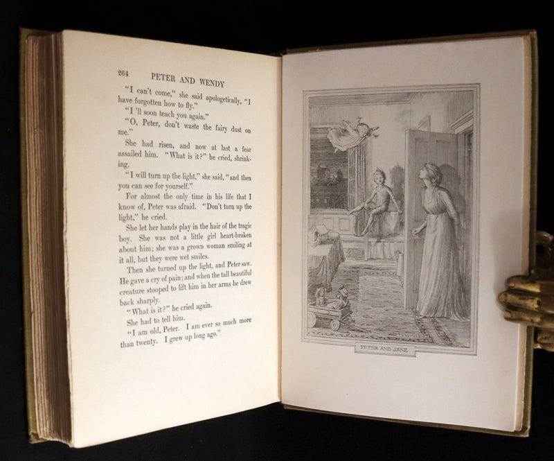 1911 Rare PETER PAN First Edition - PETER and WENDY by J.M. Barrie illustrated by F.D. Bedford.