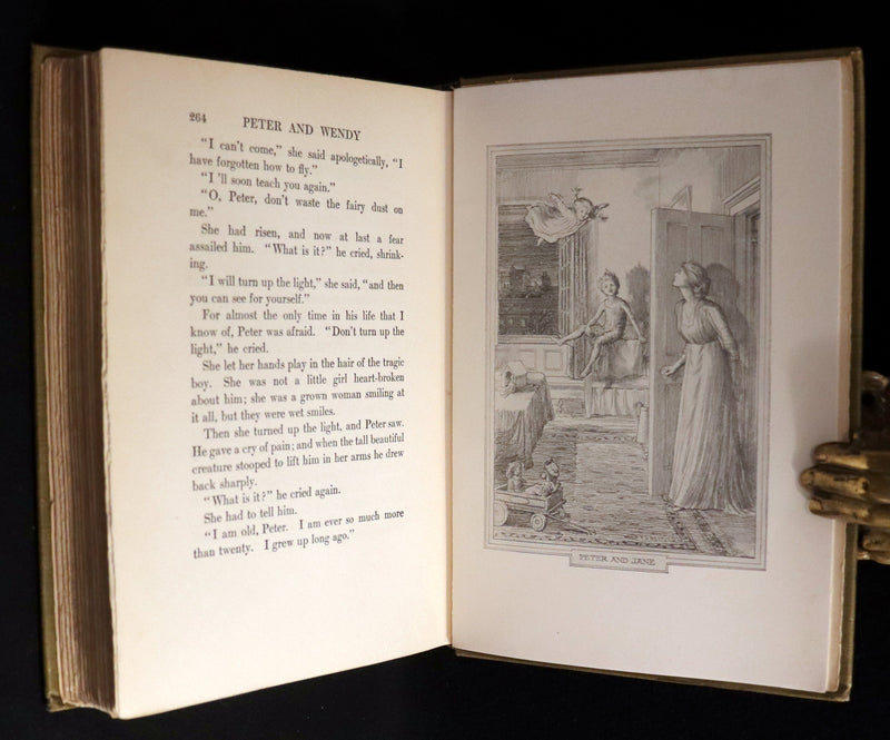 1911 Rare PETER PAN First Edition - PETER and WENDY by J.M. Barrie illustrated by F.D. Bedford.