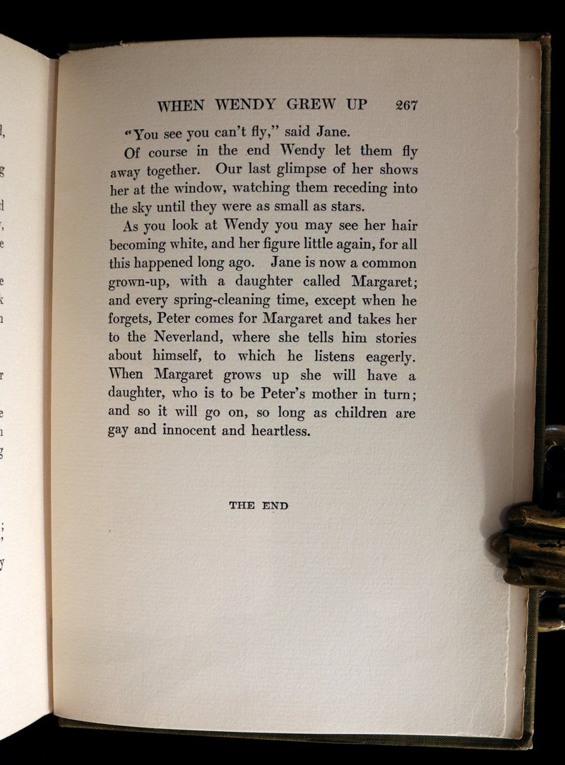 1911 Rare PETER PAN First Edition - PETER and WENDY by J.M. Barrie illustrated by F.D. Bedford.