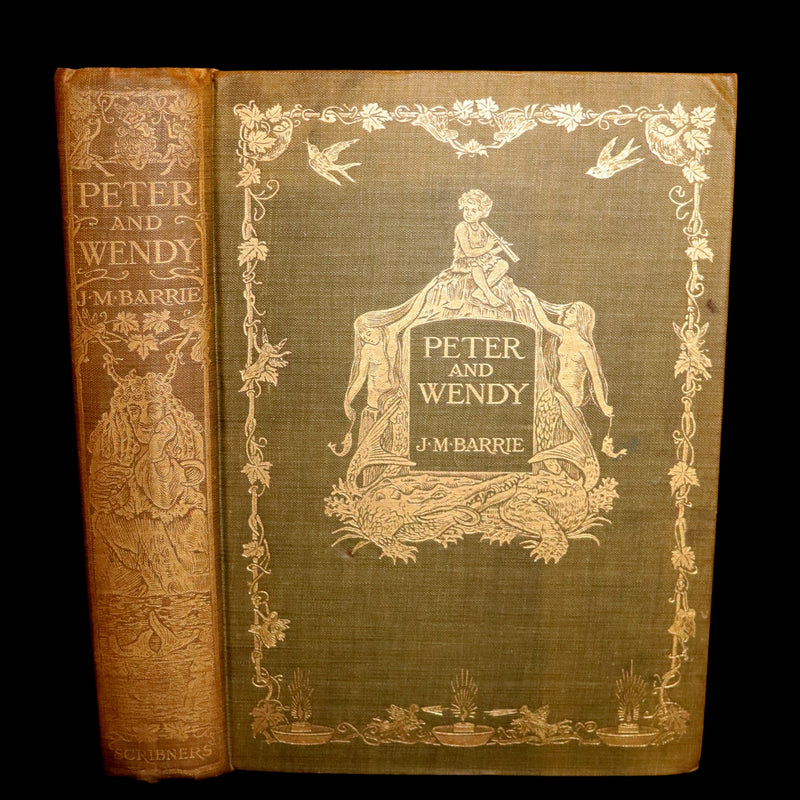 1911 Rare PETER PAN First Edition - PETER and WENDY by J.M. Barrie illustrated by F.D. Bedford.