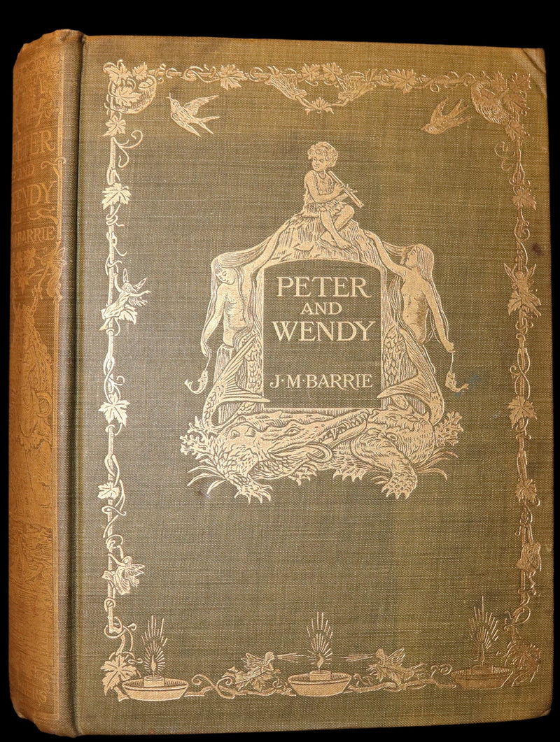 1911 Rare PETER PAN First Edition - PETER and WENDY by J.M. Barrie illustrated by F.D. Bedford.