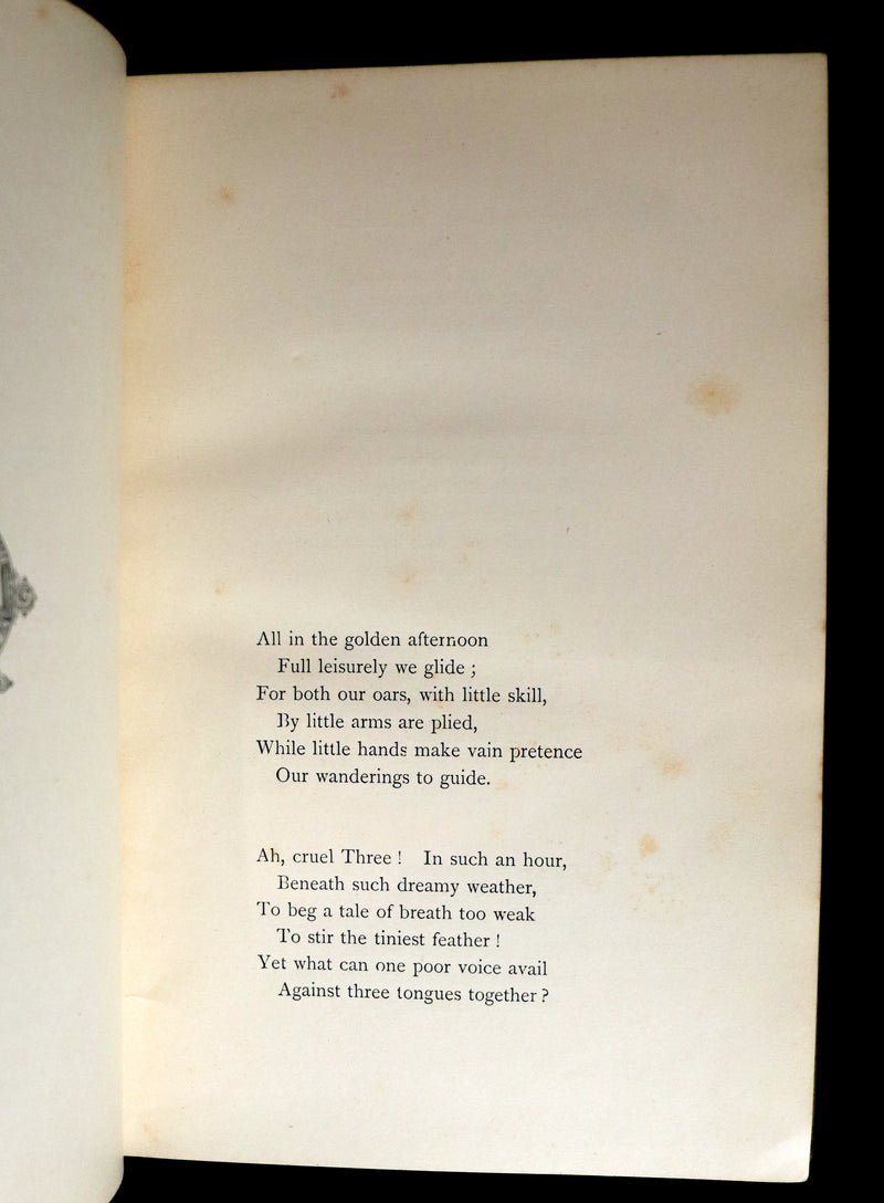 1896 Rare Victorian Book - Alice's Adventures in Wonderland by Lewis Carroll illustrated by John Tenniel.