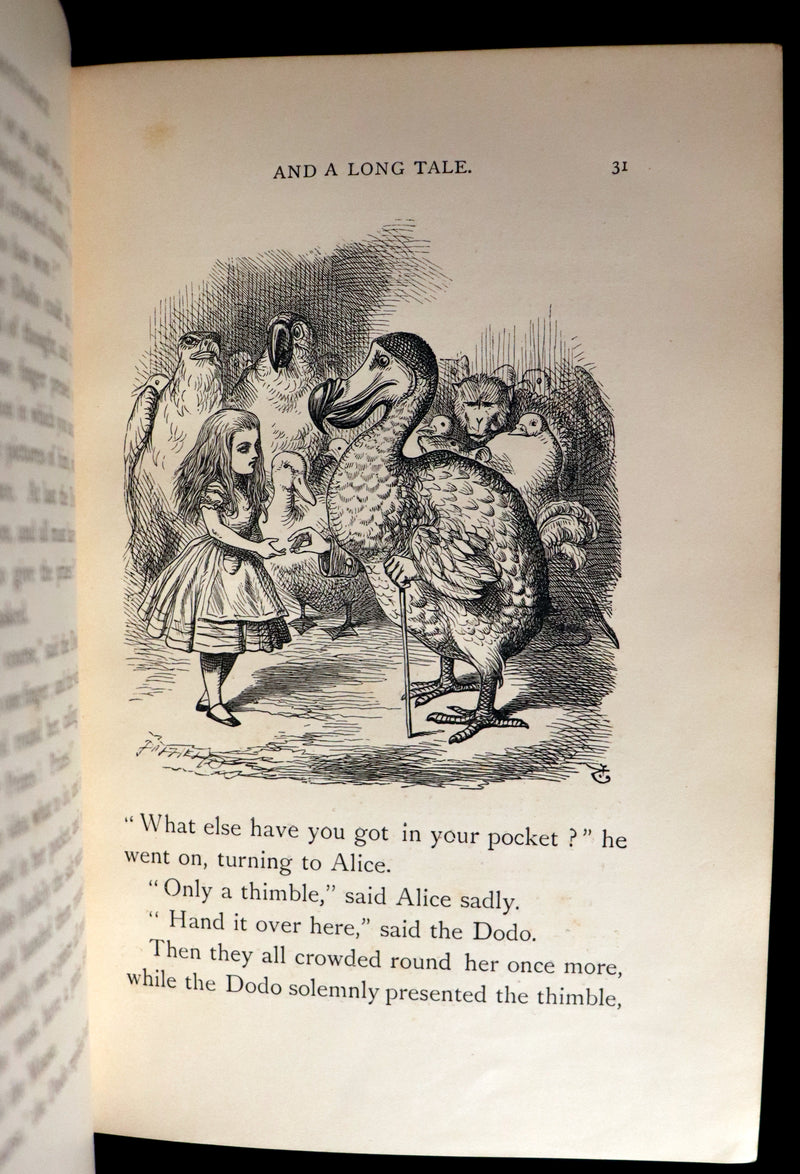 1896 Rare Victorian Book - Alice's Adventures in Wonderland by Lewis Carroll illustrated by John Tenniel.