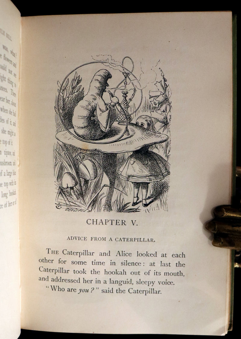 1896 Rare Victorian Book - Alice's Adventures in Wonderland by Lewis Carroll illustrated by John Tenniel.
