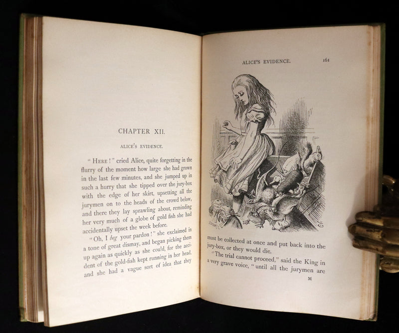 1896 Rare Victorian Book - Alice's Adventures in Wonderland by Lewis Carroll illustrated by John Tenniel.