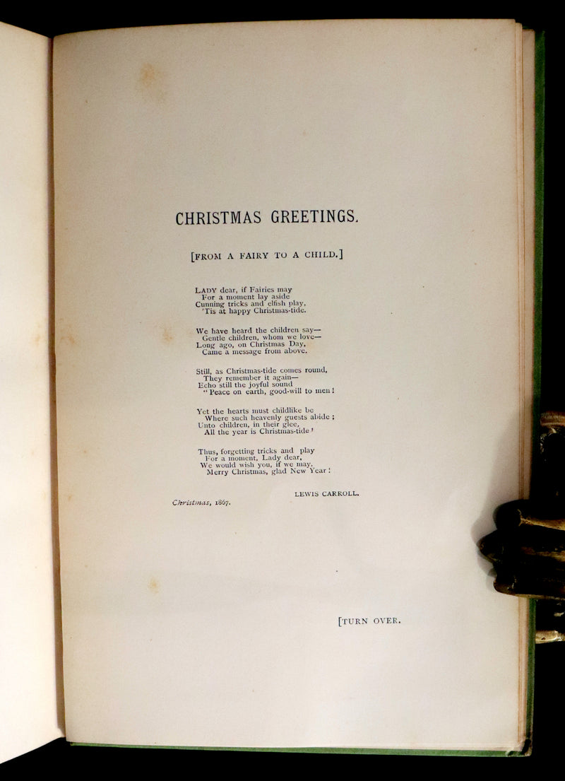 1896 Rare Victorian Book - Alice's Adventures in Wonderland by Lewis Carroll illustrated by John Tenniel.