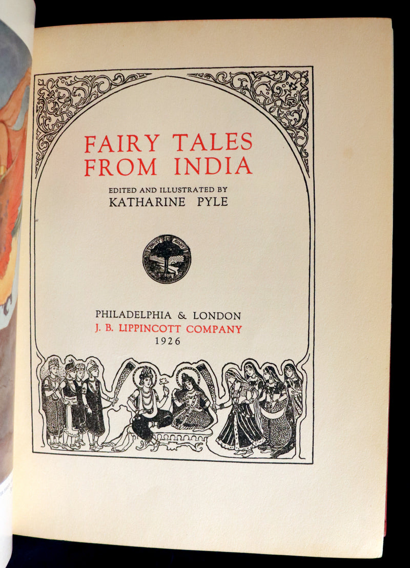 1926 Rare First Edition - Fairy Tales from India edited and illustrated by Katharine Pyle.
