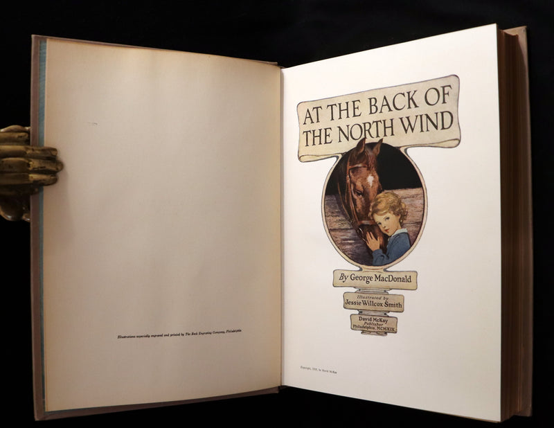 1919 Rare First Edition - AT THE BACK OF THE NORTH WIND, Illustrated by Jessie Willcox Smith.