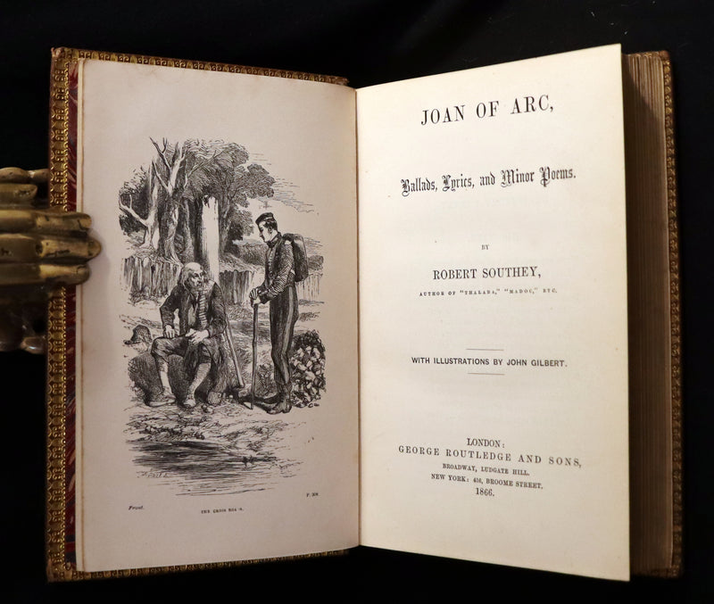 1866 Rare Victorian Book - JOAN OF ARC and Poems by Robert Southey Illustrated by John Gilbert.