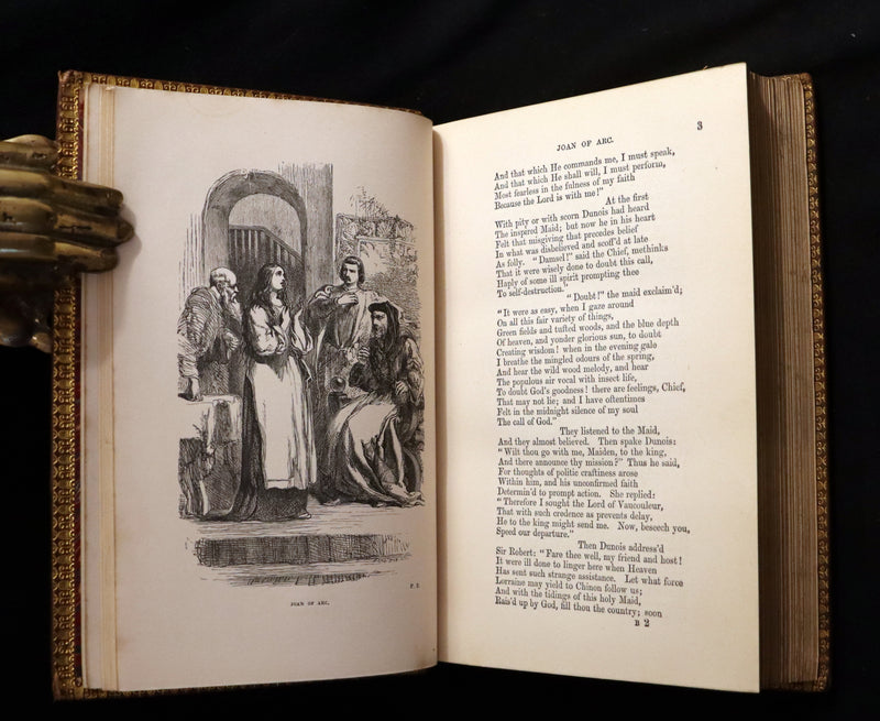 1866 Rare Victorian Book - JOAN OF ARC and Poems by Robert Southey Illustrated by John Gilbert.