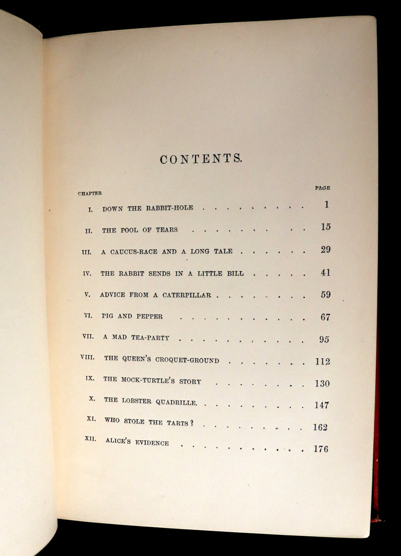 1883 Rare with John Tenniel Signature - Alice's Adventures in Wonderland by Lewis Carroll.