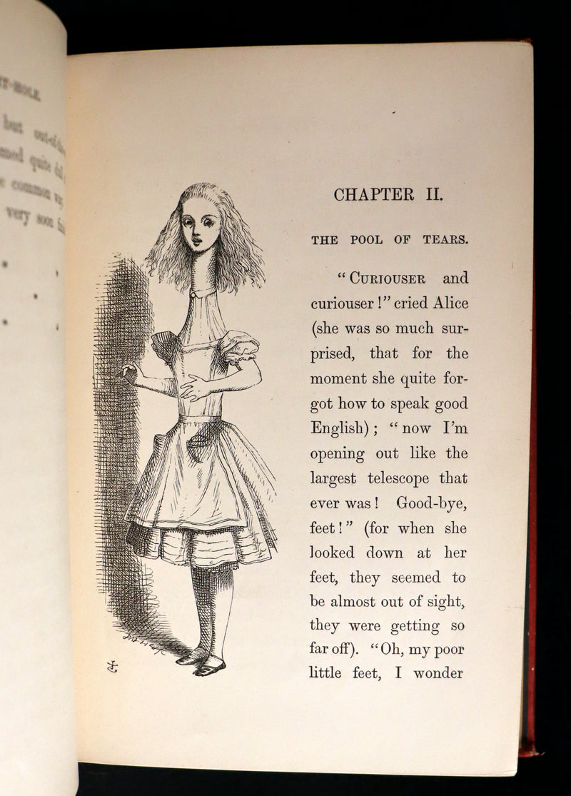1883 Rare with John Tenniel Signature - Alice's Adventures in Wonderland by Lewis Carroll.
