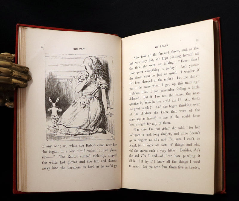 1883 Rare with John Tenniel Signature - Alice's Adventures in Wonderland by Lewis Carroll.