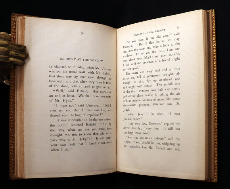1896 Rare Book bound by Zaehnsdorf - The Strange Case of Dr Jekyll and Mr Hyde with Other Fables by Stevenson.