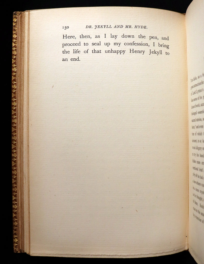 1896 Rare Book bound by Zaehnsdorf - The Strange Case of Dr Jekyll and Mr Hyde with Other Fables by Stevenson.