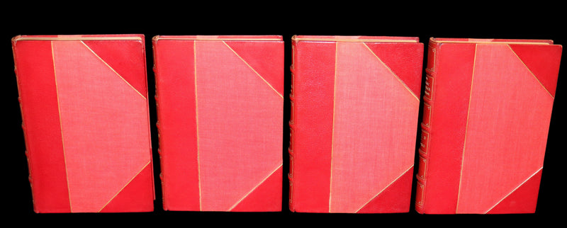 1880 Fine Bayntun Binding set - Cruikshank's Comic Almanack with Many Hundred Illustrations.