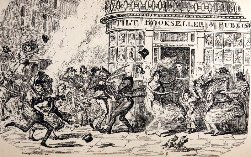 1880 Fine Bayntun Binding set - Cruikshank's Comic Almanack with Many Hundred Illustrations.