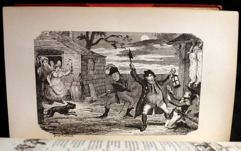 1880 Fine Bayntun Binding set - Cruikshank's Comic Almanack with Many Hundred Illustrations.