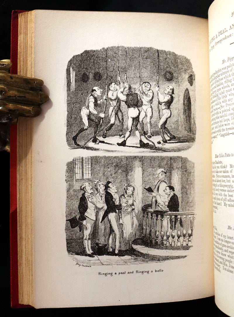 1880 Fine Bayntun Binding set - Cruikshank's Comic Almanack with Many Hundred Illustrations.