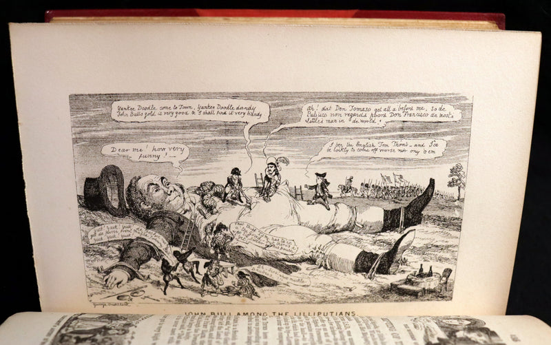 1880 Fine Bayntun Binding set - Cruikshank's Comic Almanack with Many Hundred Illustrations.