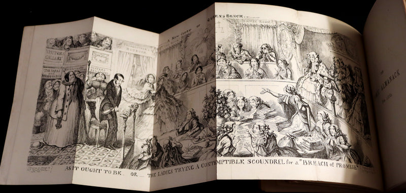1880 Fine Bayntun Binding set - Cruikshank's Comic Almanack with Many Hundred Illustrations.