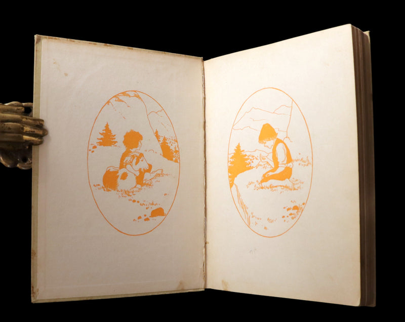 1919 Rare Book - HEIDI by Johanna Spyri illustrated in color by Maria L. Kirk. The Gift Edition.
