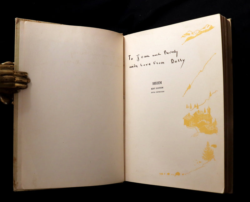 1919 Rare Book - HEIDI by Johanna Spyri illustrated in color by Maria L. Kirk. The Gift Edition.