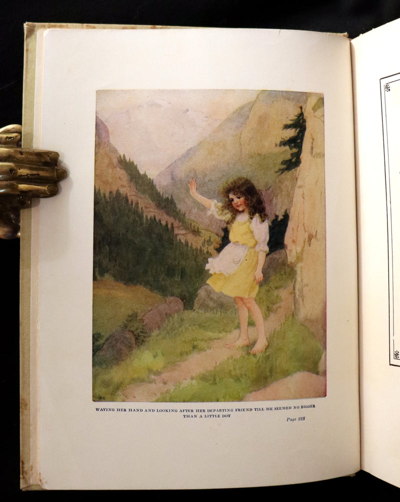 1919 Rare Book - HEIDI by Johanna Spyri illustrated in color by Maria L. Kirk. The Gift Edition.