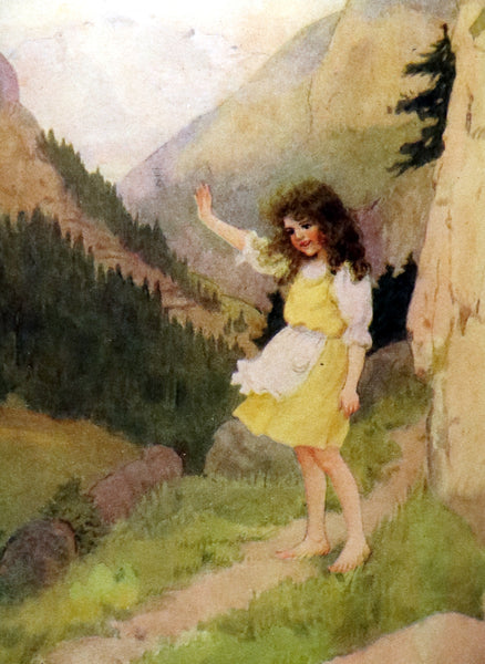 1919 Rare Book - HEIDI by Johanna Spyri illustrated in color by Maria L. Kirk. The Gift Edition.