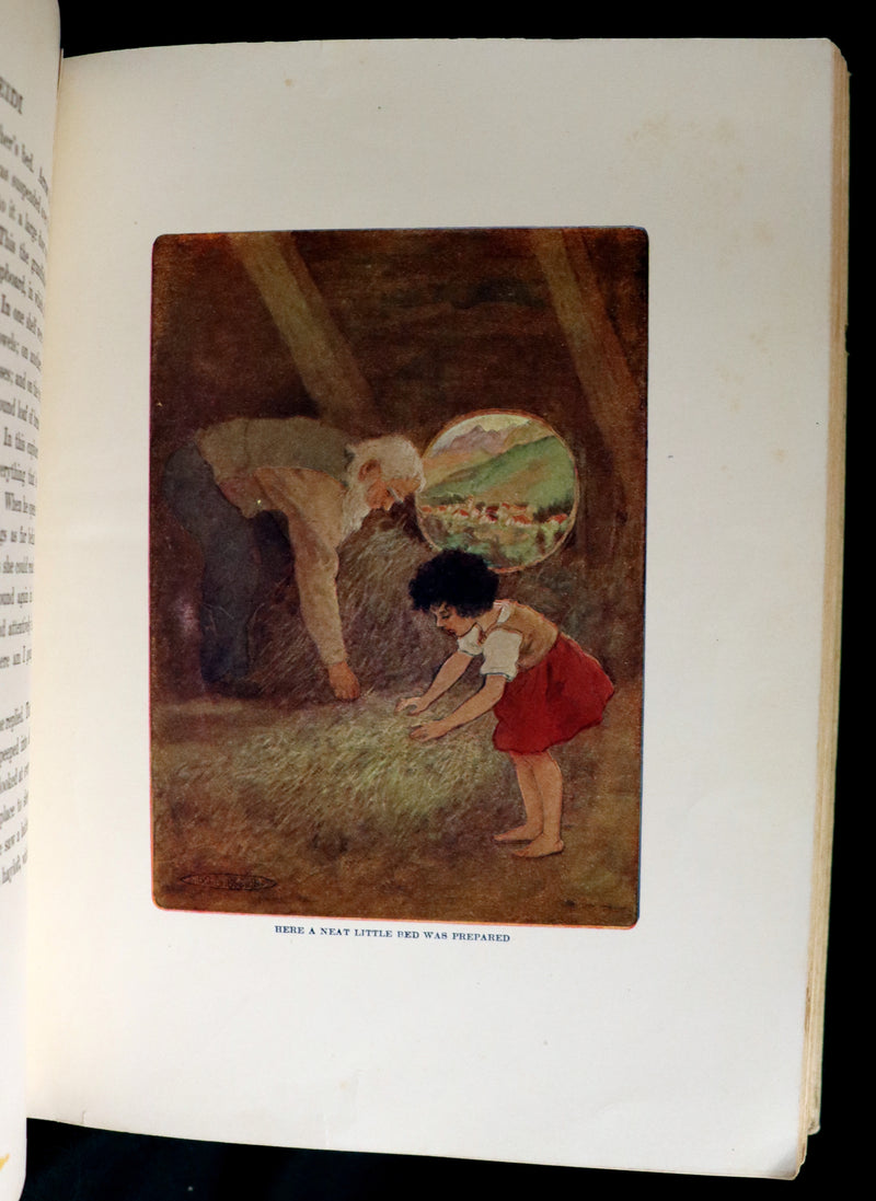 1919 Rare Book - HEIDI by Johanna Spyri illustrated in color by Maria L. Kirk. The Gift Edition.
