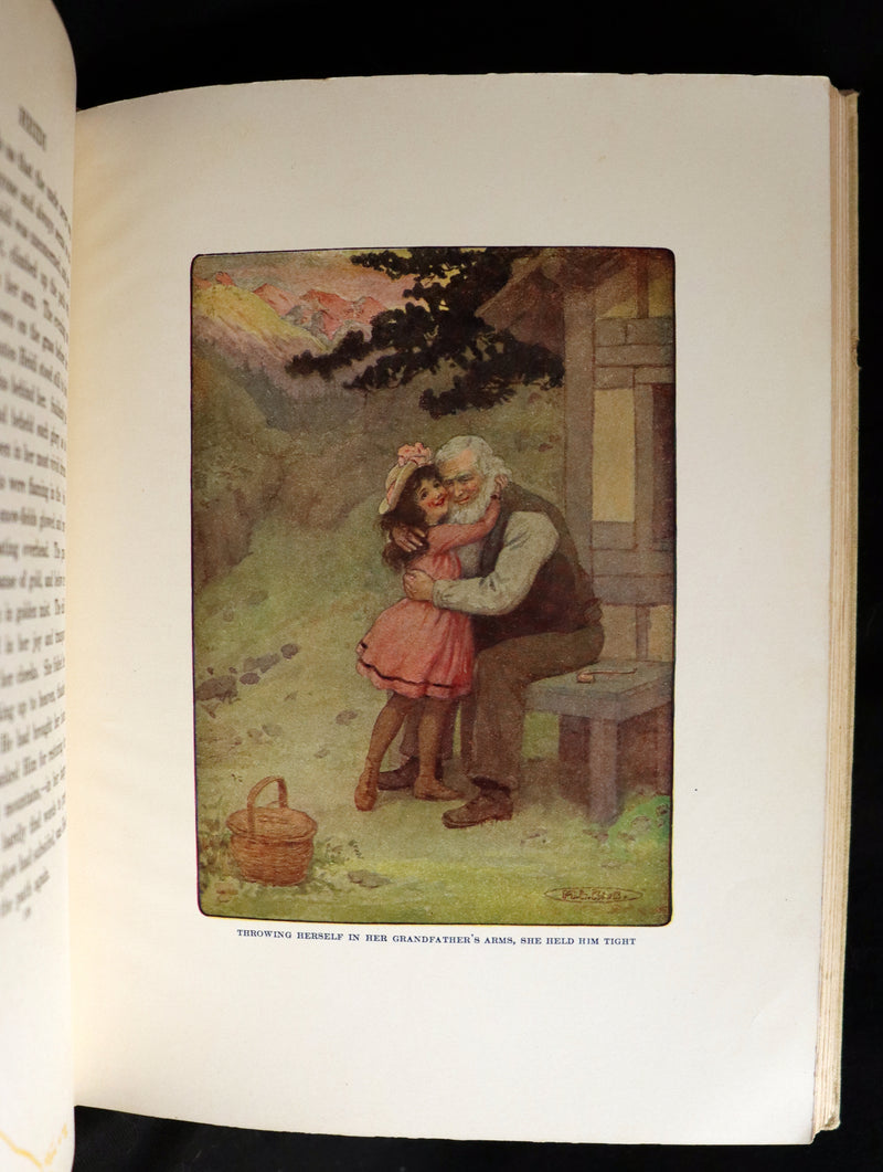 1919 Rare Book - HEIDI by Johanna Spyri illustrated in color by Maria L. Kirk. The Gift Edition.