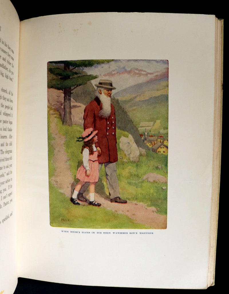 1919 Rare Book - HEIDI by Johanna Spyri illustrated in color by Maria L. Kirk. The Gift Edition.