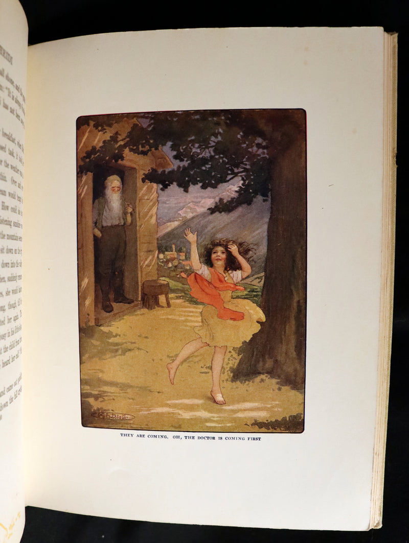1919 Rare Book - HEIDI by Johanna Spyri illustrated in color by Maria L. Kirk. The Gift Edition.