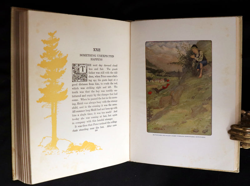 1919 Rare Book - HEIDI by Johanna Spyri illustrated in color by Maria L. Kirk. The Gift Edition.