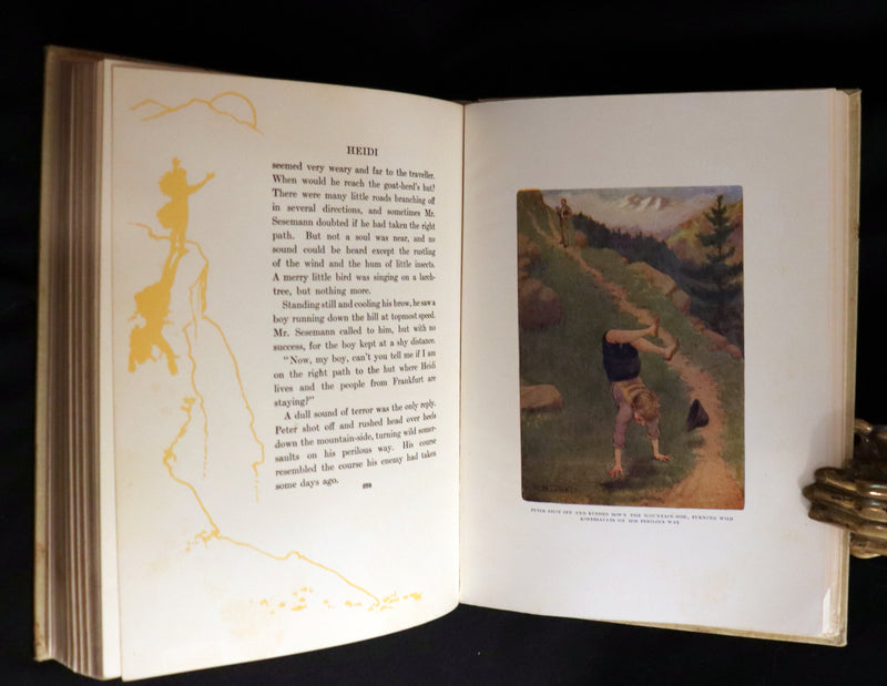 1919 Rare Book - HEIDI by Johanna Spyri illustrated in color by Maria L. Kirk. The Gift Edition.