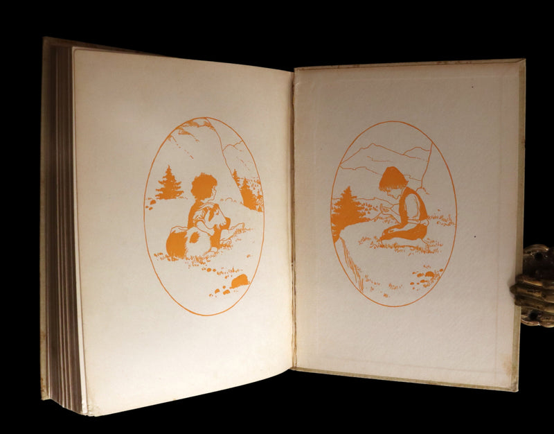 1919 Rare Book - HEIDI by Johanna Spyri illustrated in color by Maria L. Kirk. The Gift Edition.