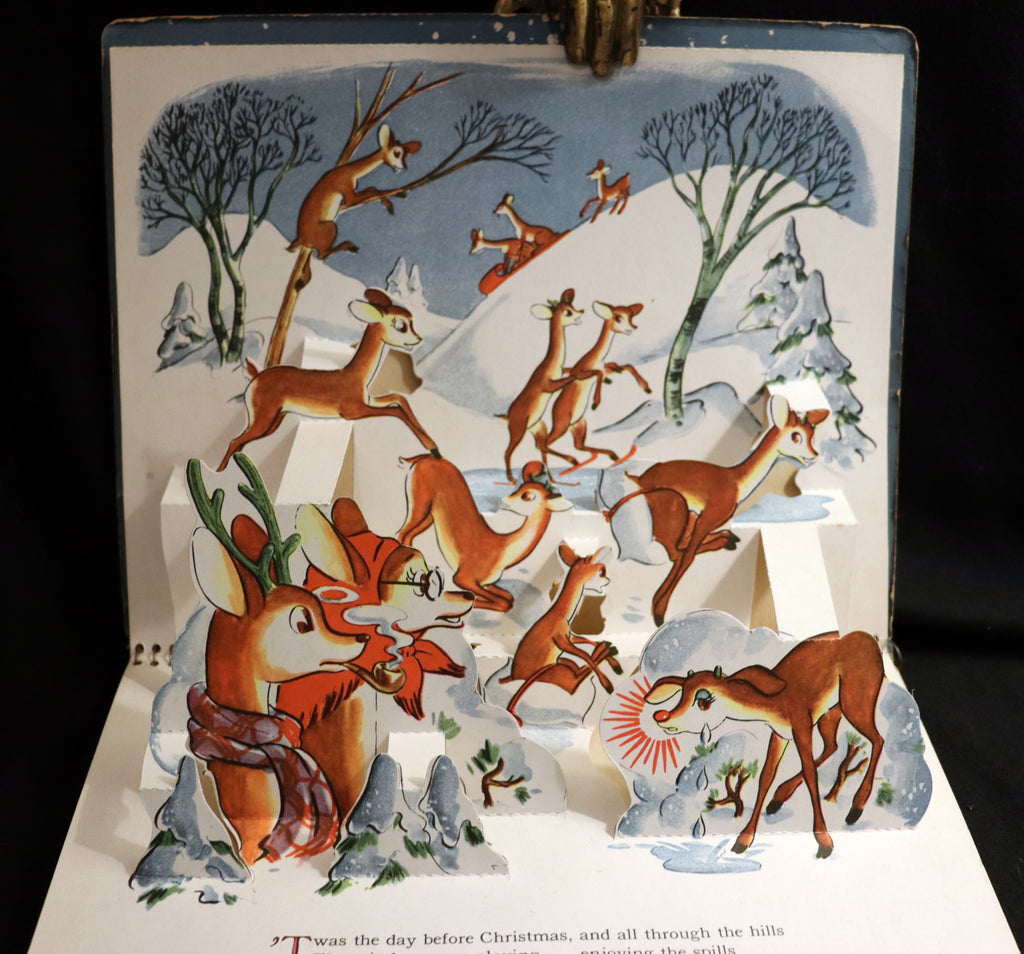 1950 Rare Pop-Up Edition - RUDOLPH The Red-Nosed Reindeer by