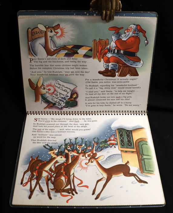 1950 Rare Pop-Up Edition - RUDOLPH The Red-Nosed Reindeer by Robert L. May, Illustrated by Marion Guild.