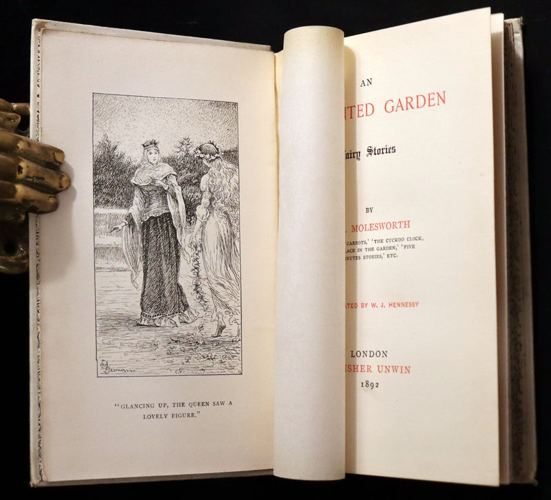 1892 Rare First Edition - AN ENCHANTED GARDEN, Fairy Stories by Mary Louisa Molesworth illustrated by William John Hennessy.
