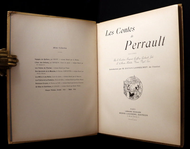 1890 Rare French Book - LES CONTES DE PERRAULT - Fairy Tales by Charles Perrault.