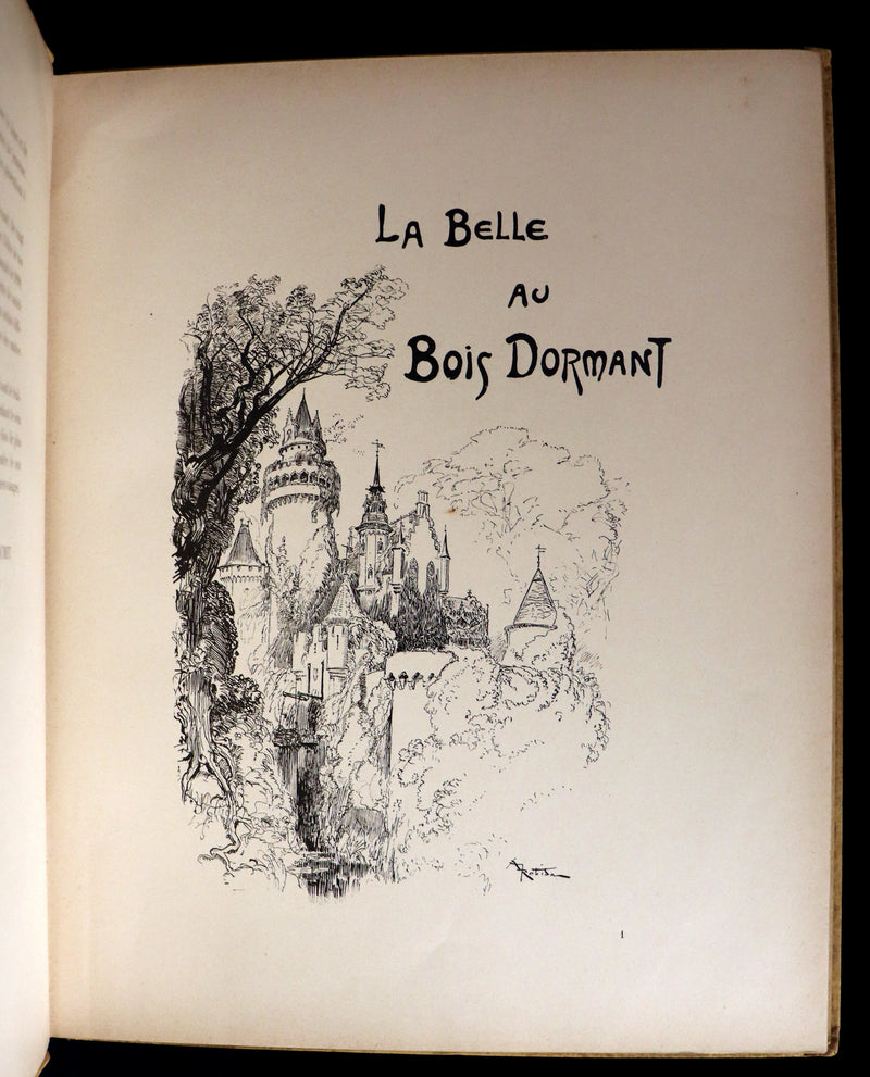 1890 Rare French Book - LES CONTES DE PERRAULT - Fairy Tales by Charles Perrault.