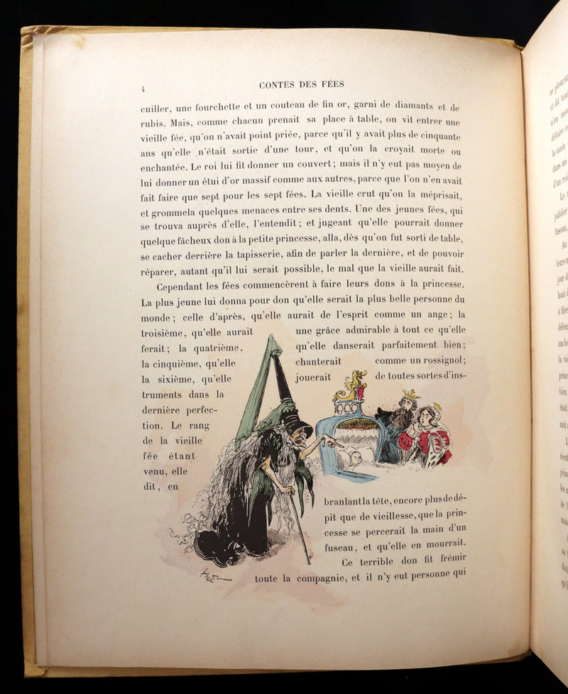 1890 Rare French Book - LES CONTES DE PERRAULT - Fairy Tales by Charles Perrault.