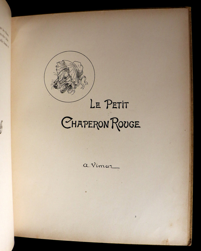 1890 Rare French Book - LES CONTES DE PERRAULT - Fairy Tales by Charles Perrault.