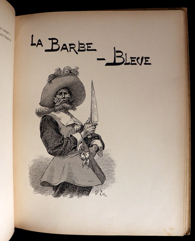 1890 Rare French Book - LES CONTES DE PERRAULT - Fairy Tales by Charles Perrault.