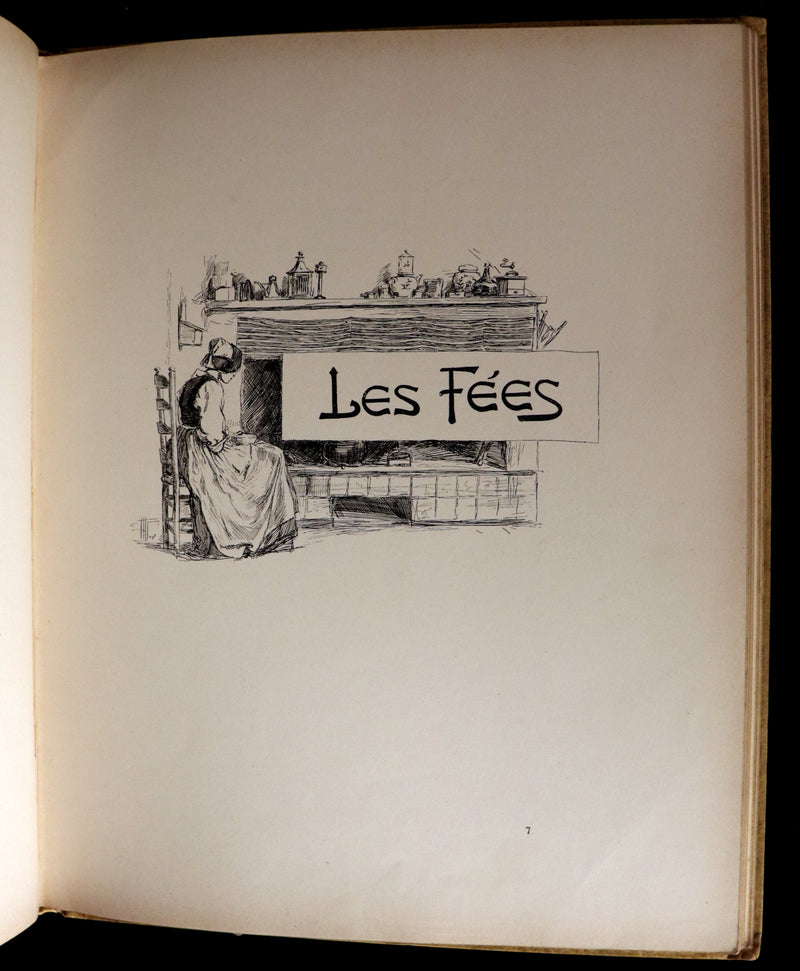1890 Rare French Book - LES CONTES DE PERRAULT - Fairy Tales by Charles Perrault.