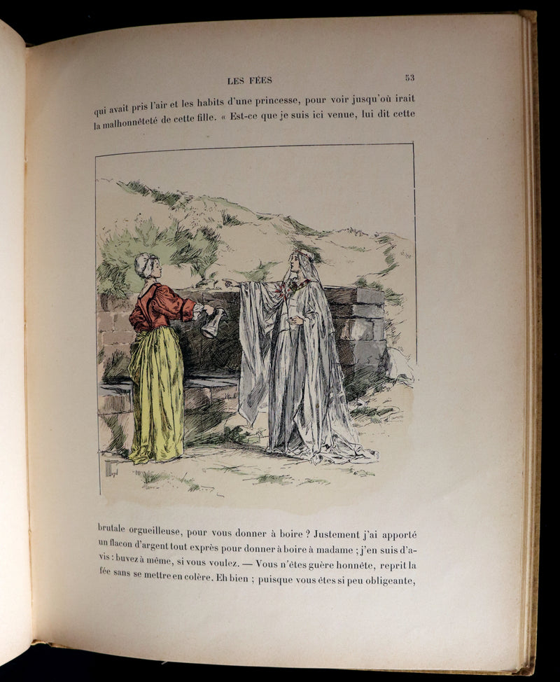 1890 Rare French Book - LES CONTES DE PERRAULT - Fairy Tales by Charles Perrault.