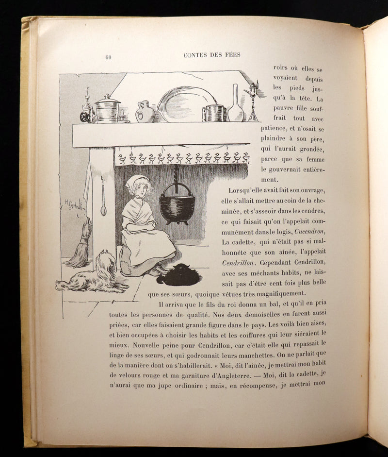 1890 Rare French Book - LES CONTES DE PERRAULT - Fairy Tales by Charles Perrault.