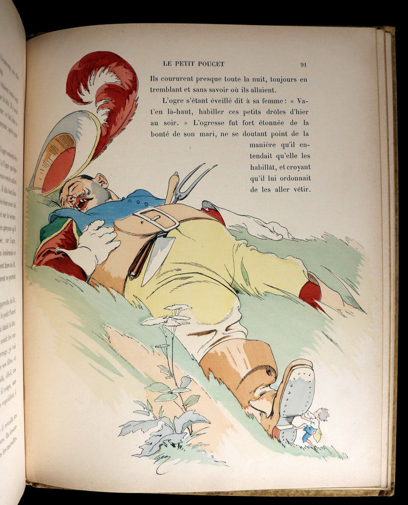 1890 Rare French Book - LES CONTES DE PERRAULT - Fairy Tales by Charles Perrault.