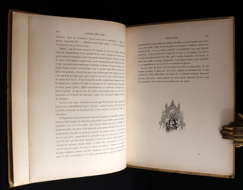 1890 Rare French Book - LES CONTES DE PERRAULT - Fairy Tales by Charles Perrault.